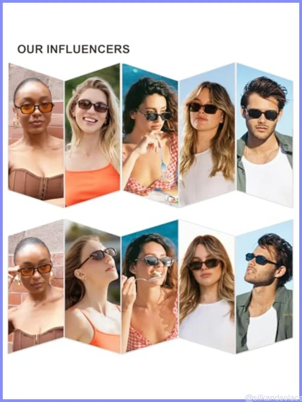 SOJOS Trendy Rectangle Polarized Sunglasses Mens Womens SJ2610